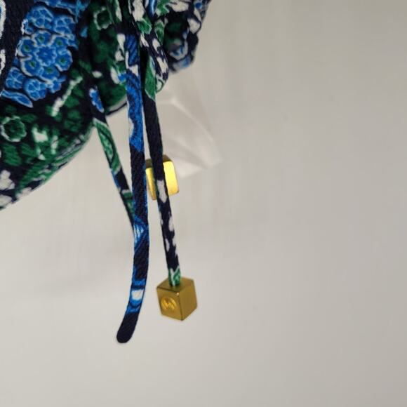 Michael Kors Paisley Floral Flutter‎ Sleeve Cinch Side Short Sleeve Blouse - Picture 9 of 14